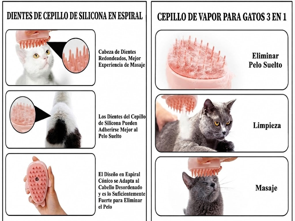 Whale Cat™ Ultrasonic Steam Brush - Hygiene and Relaxation
