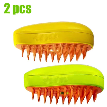 Steam Pet Brush 3-in-1 Grooming Tool for Dogs and Cats - Massage, Spray, and Hair Removal Comb