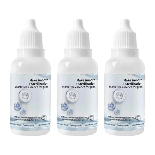 Cat and Dog Grooming Essence: 3-5 Pieces Steam Brush Wash-Free Hair Serum for Effective Pet Cleaning and Depilation