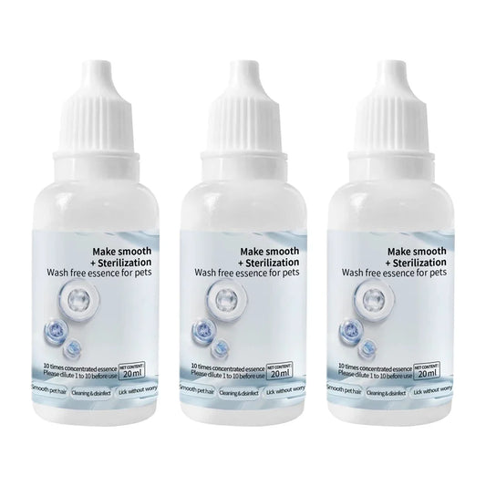 Cat and Dog Grooming Essence: 3-5 Pieces Steam Brush Wash-Free Hair Serum for Effective Pet Cleaning and Depilation